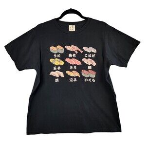 Little Romance Japanese 3D Embossed Puff Print Nigiri Sushi Tshirt SIZE LARGE